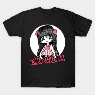 Emo Girl Cute Kawaii Chibi Egirl Punk Fan T-Shirt